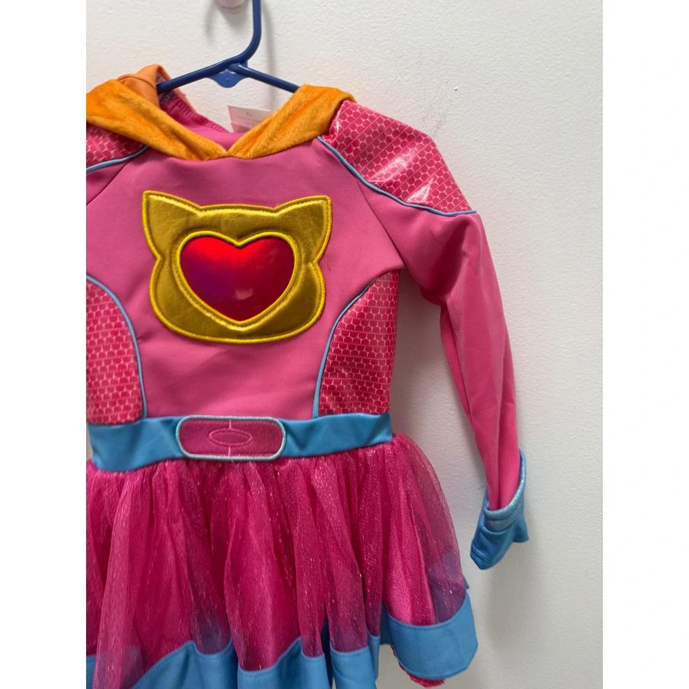 Disney SuperKitties Ginny Costume Dress Hooded Tutu Pink Orange 2T 3013